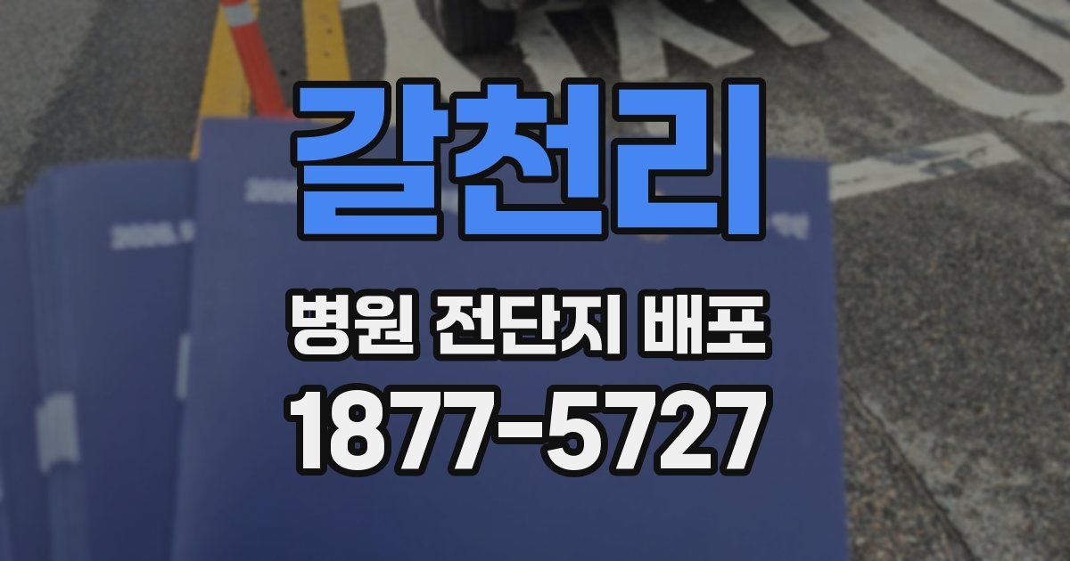 갈천리 병원 전단지 배포