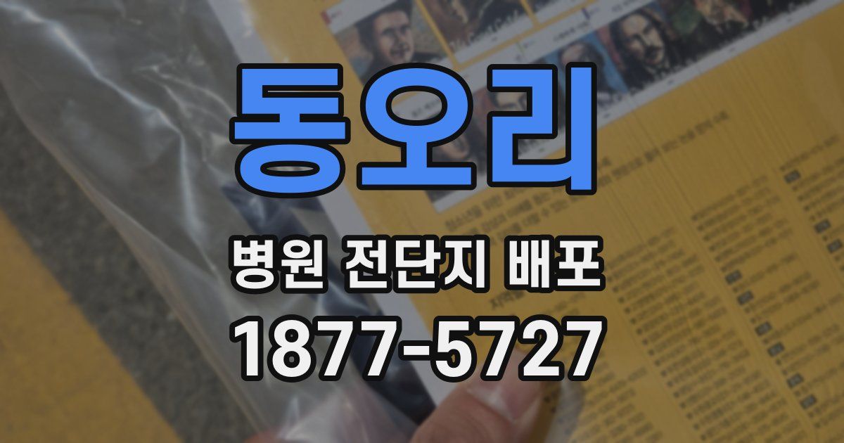 동오리 병원 전단지 배포