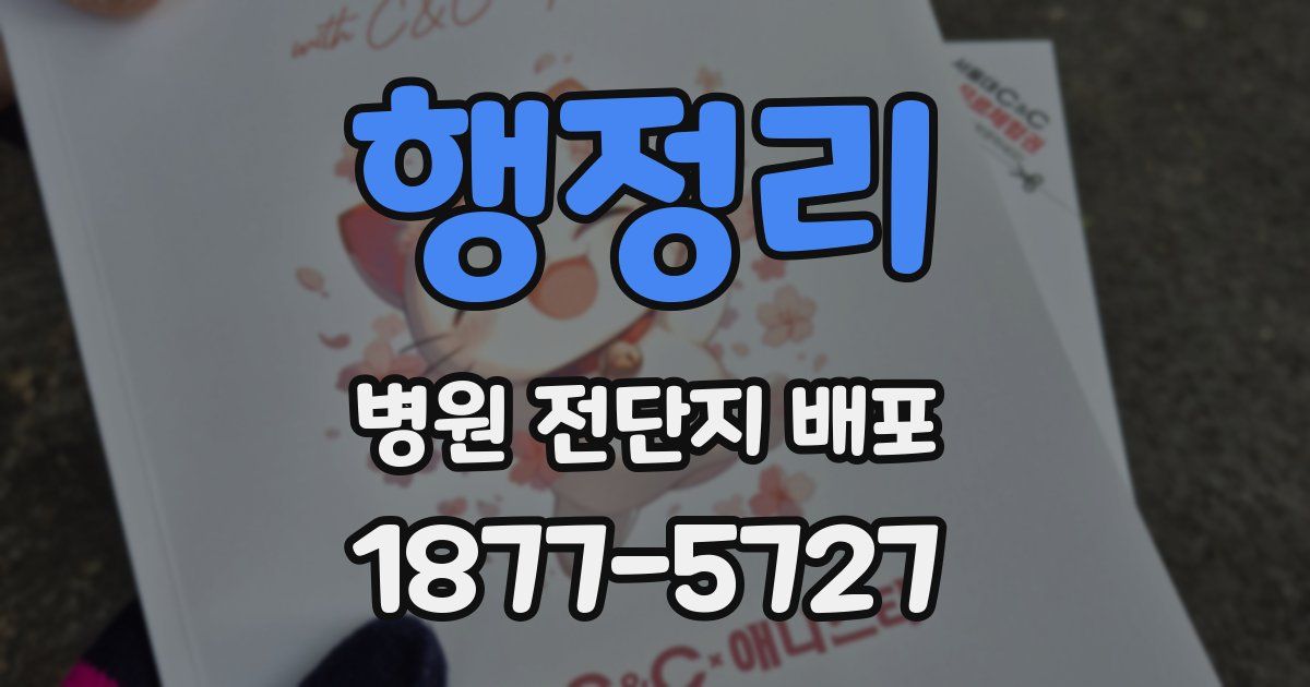 행정리 병원 전단지 배포