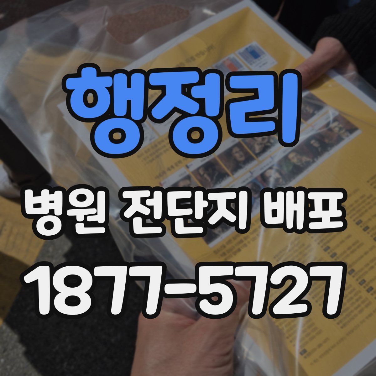 행정리 병원 전단지 배포