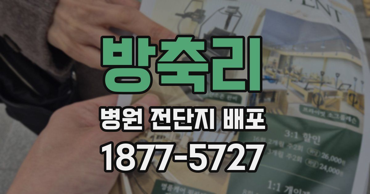 방축리 병원 전단지 배포