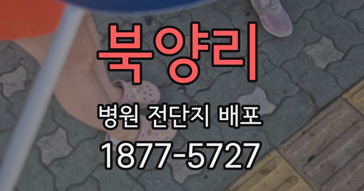 북양리 병원 전단지 배포