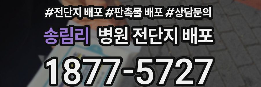 송림리 병원 전단지 배포