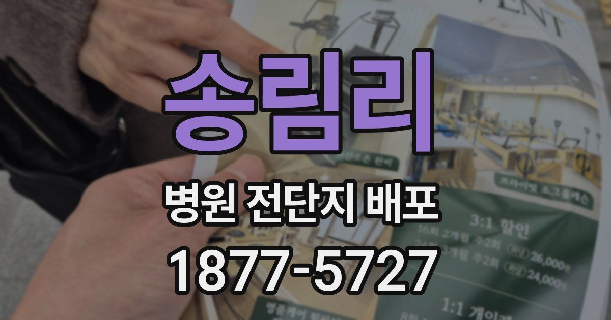 송림리 병원 전단지 배포