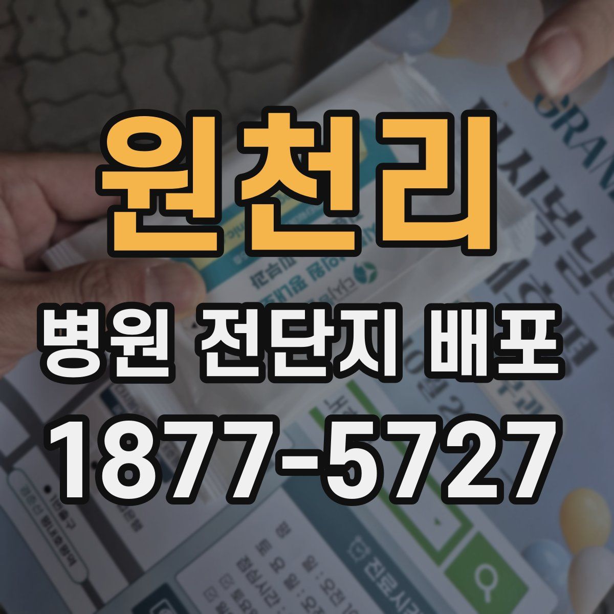 원천리 병원 전단지 배포