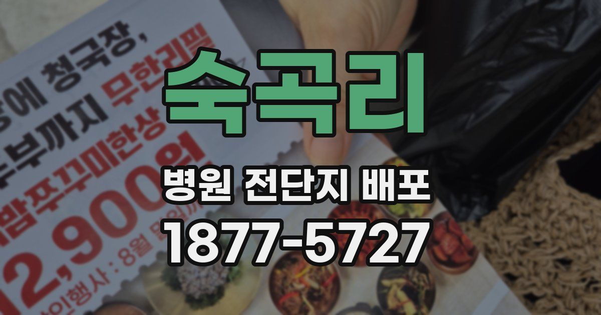 숙곡리 병원 전단지 배포