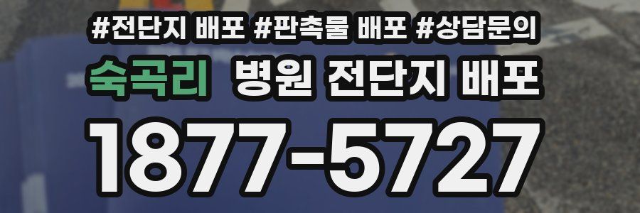 숙곡리 병원 전단지 배포