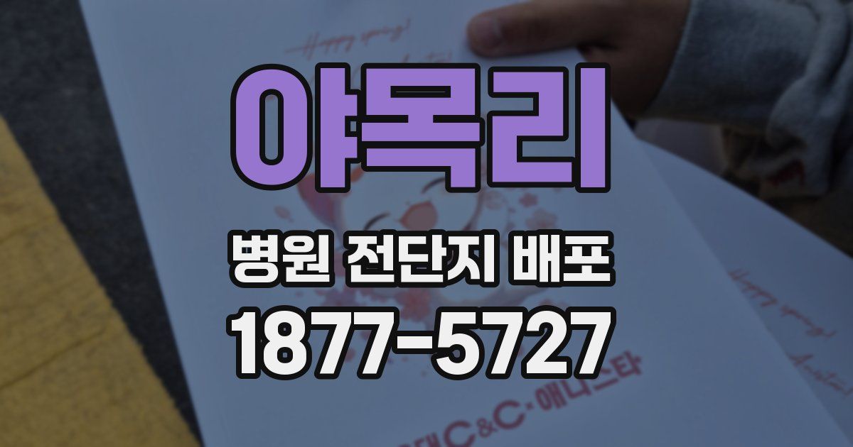 야목리 병원 전단지 배포