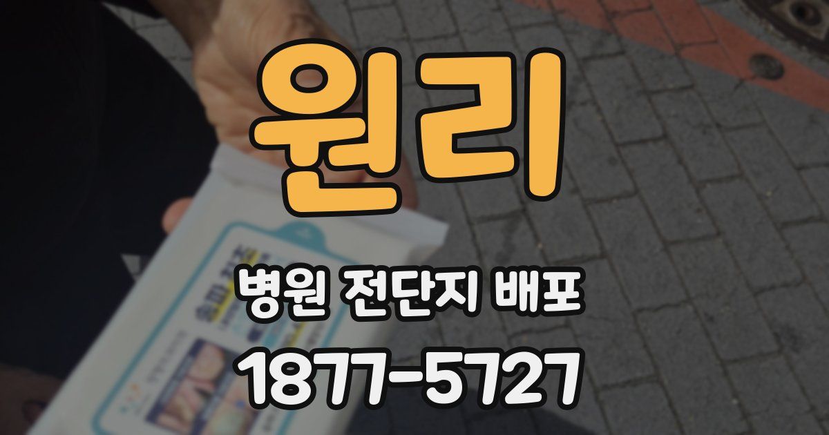 원리 병원 전단지 배포