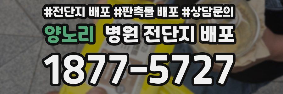 양노리 병원 전단지 배포