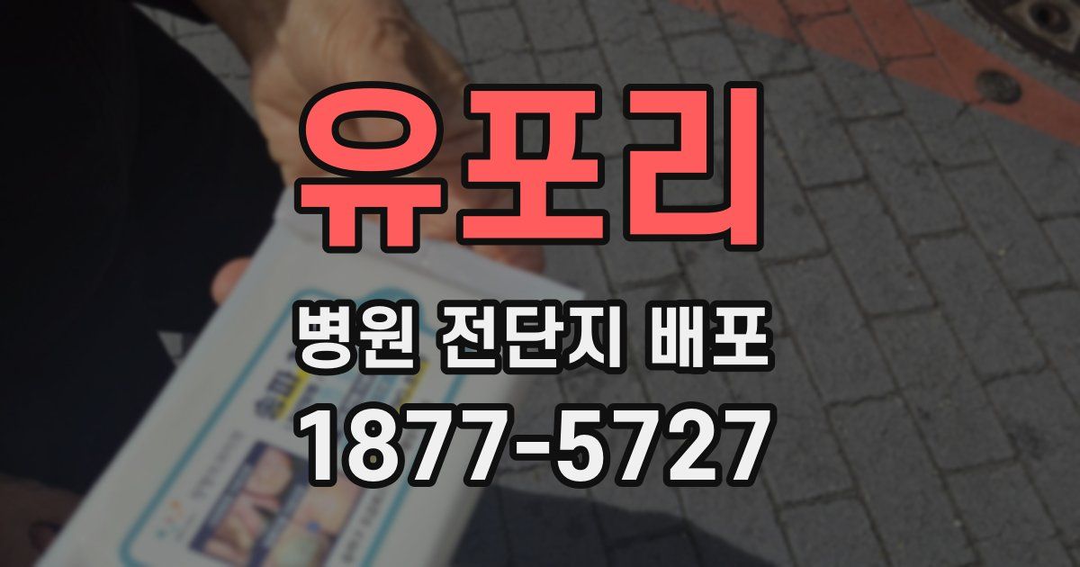 유포리 병원 전단지 배포