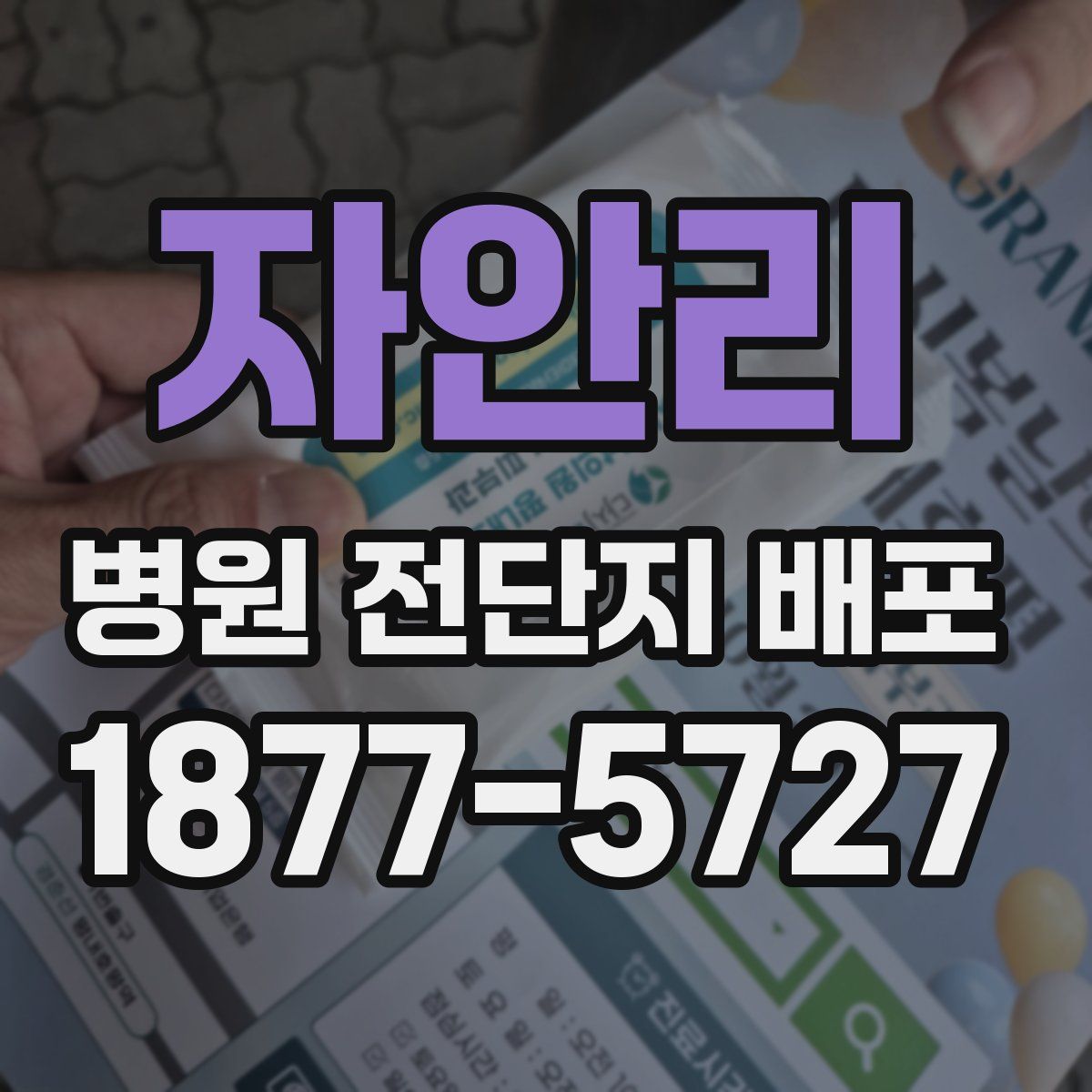 자안리 병원 전단지 배포