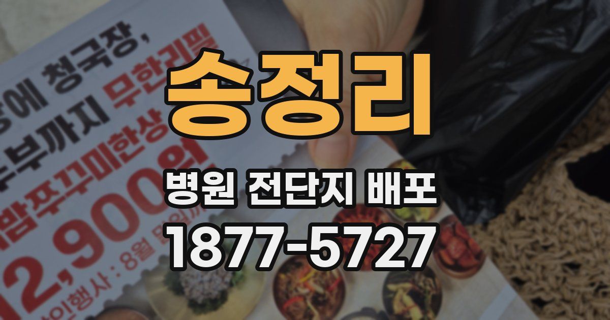 송정리 병원 전단지 배포