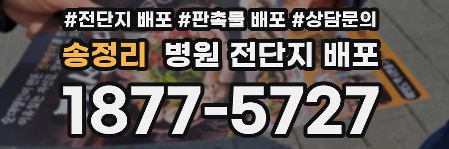 송정리 병원 전단지 배포
