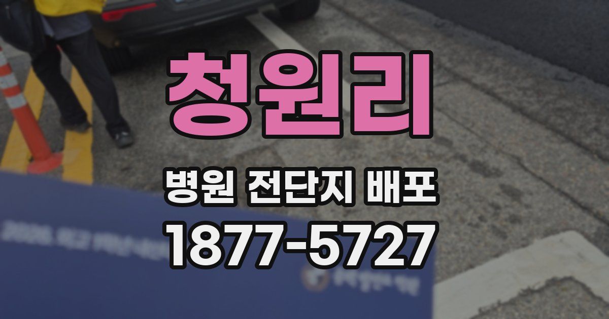청원리 병원 전단지 배포