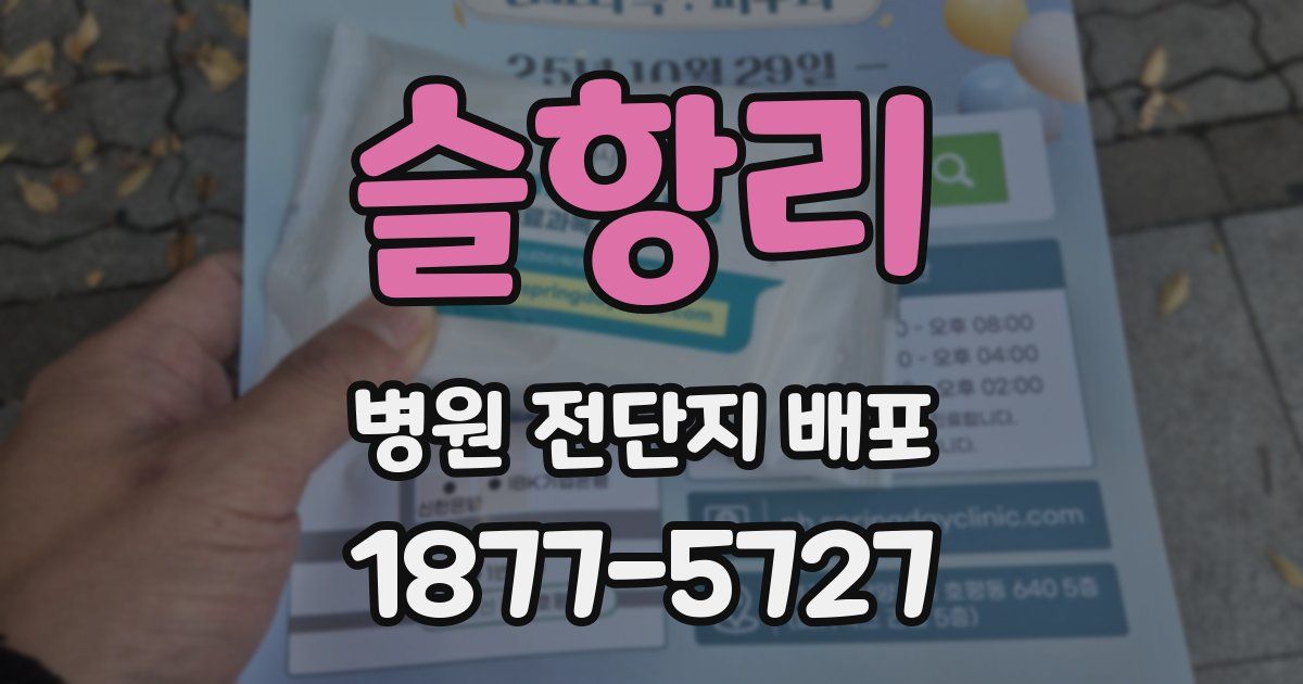 슬항리 병원 전단지 배포
