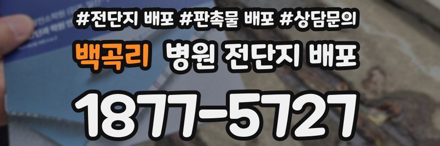 백곡리 병원 전단지 배포
