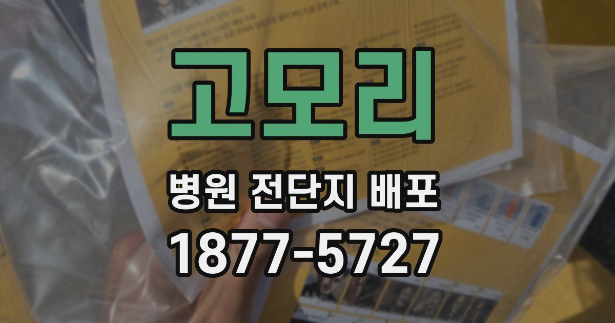 고모리 병원 전단지 배포