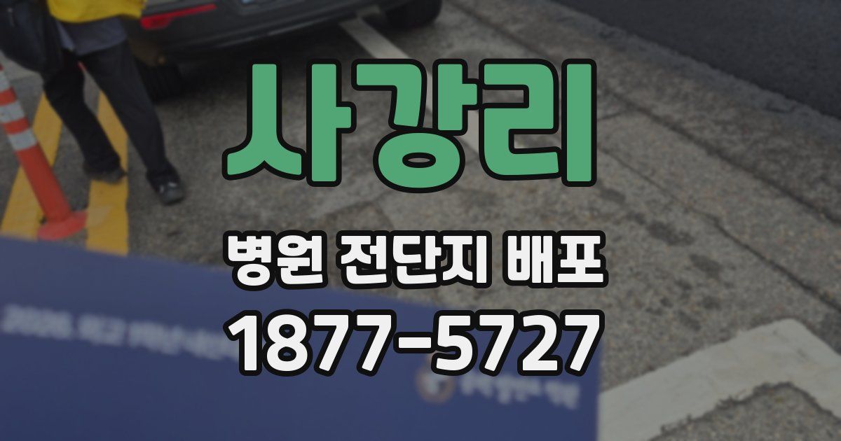 사강리 병원 전단지 배포