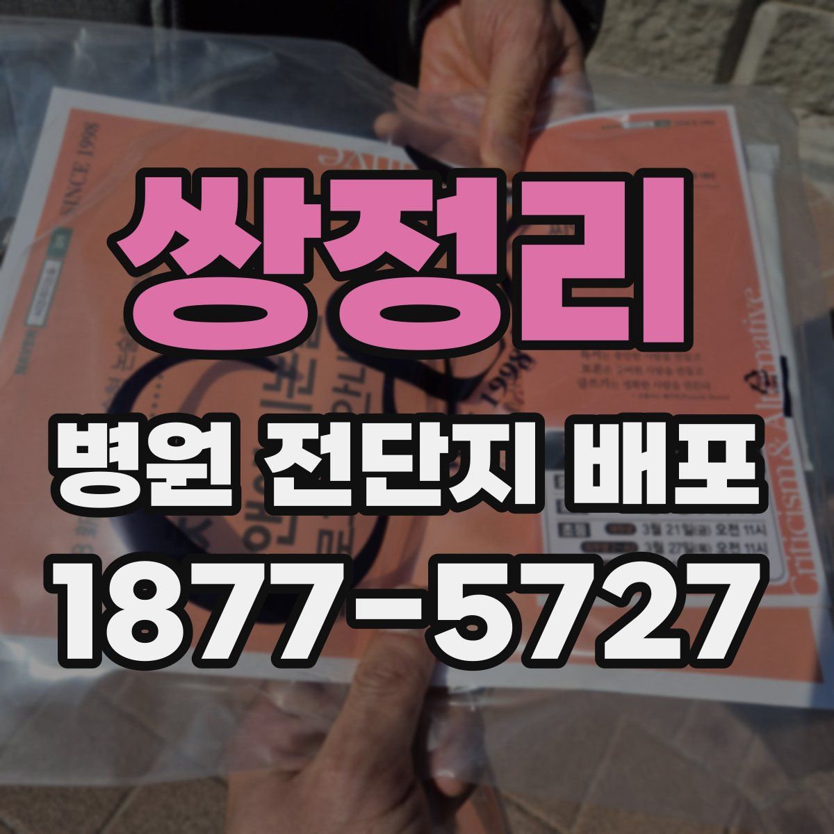쌍정리 병원 전단지 배포
