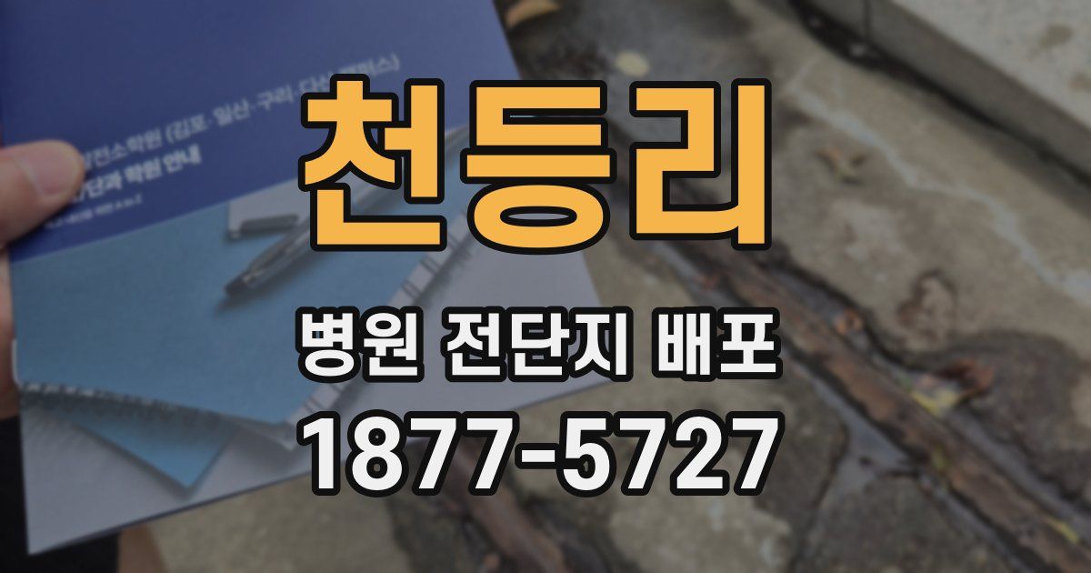 천등리 병원 전단지 배포