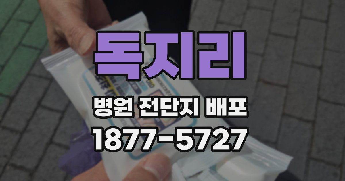 독지리 병원 전단지 배포