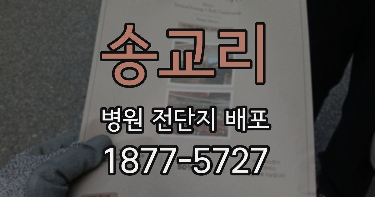 송교리 병원 전단지 배포