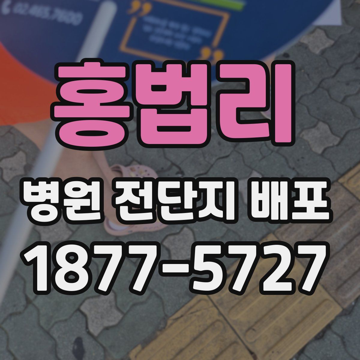 홍법리 병원 전단지 배포