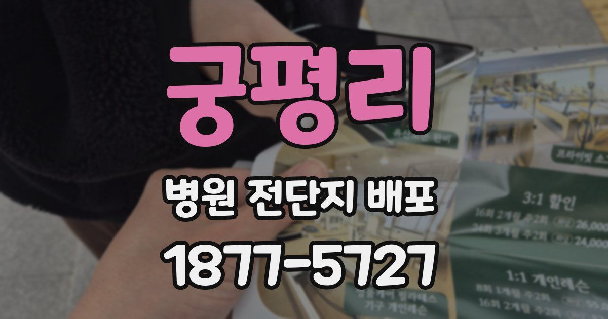 궁평리 병원 전단지 배포