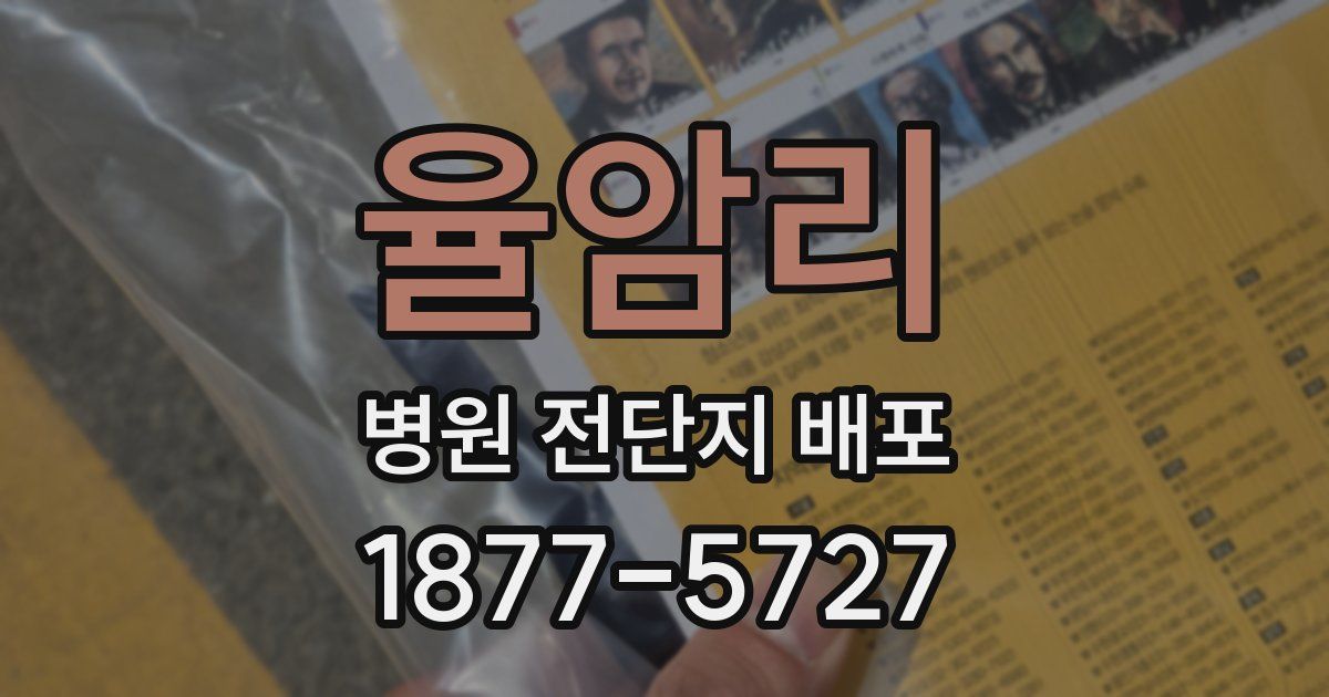 율암리 병원 전단지 배포
