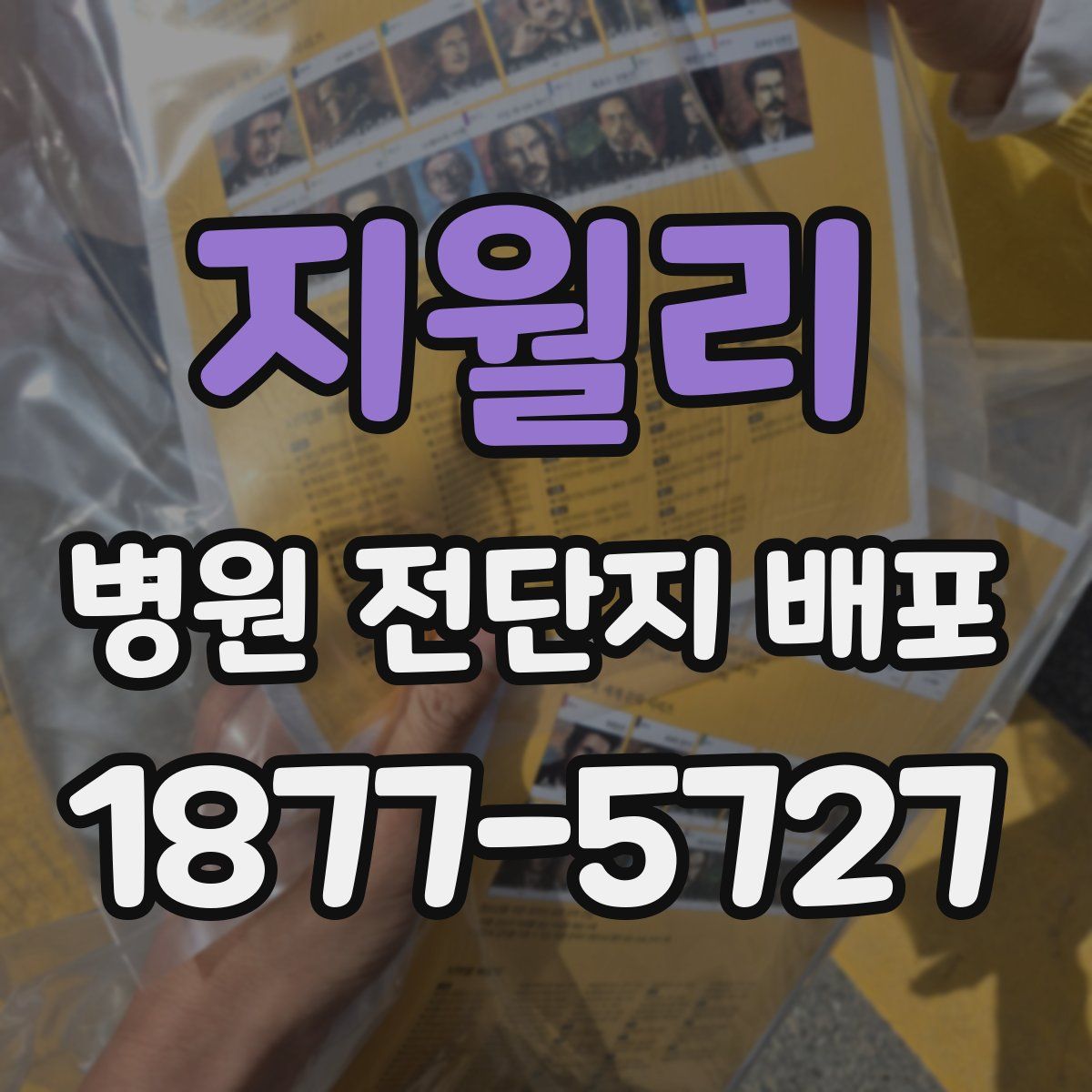 지월리 병원 전단지 배포