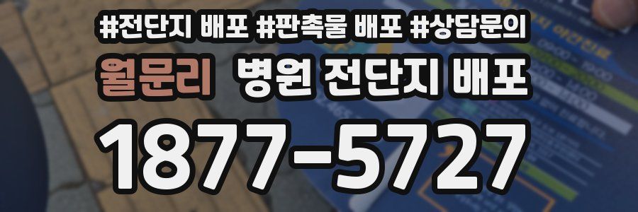 월문리 병원 전단지 배포