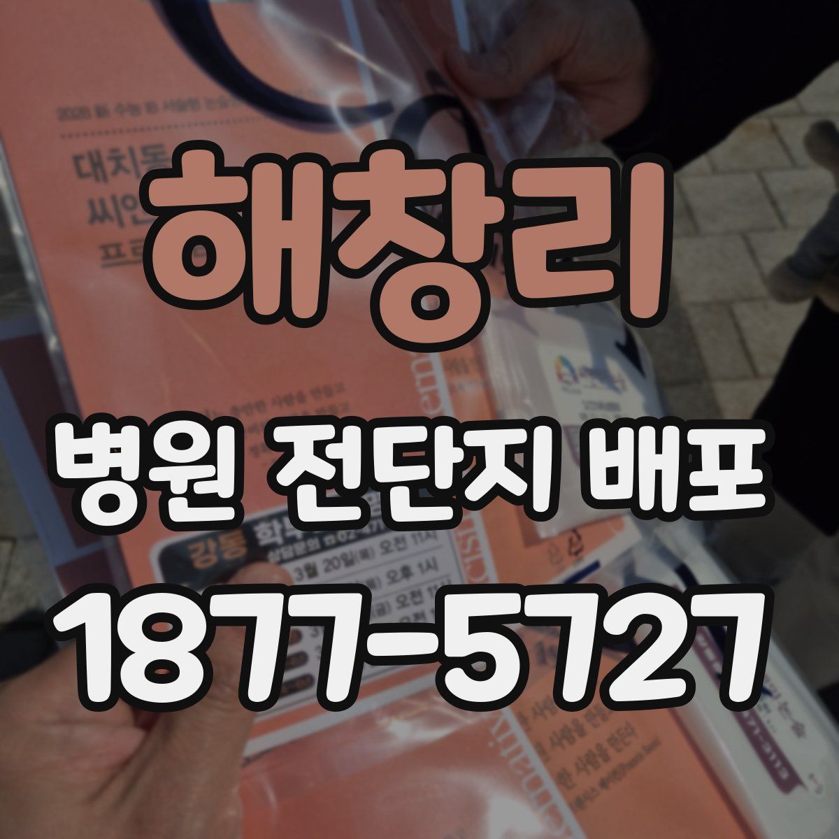 해창리 병원 전단지 배포