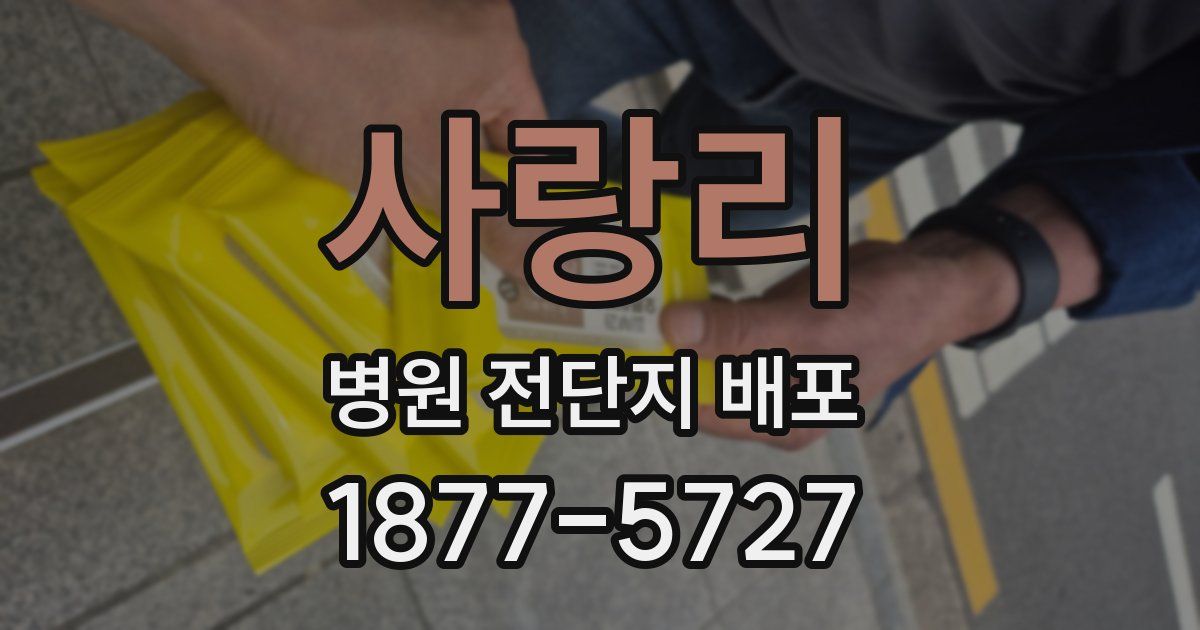 사랑리 병원 전단지 배포