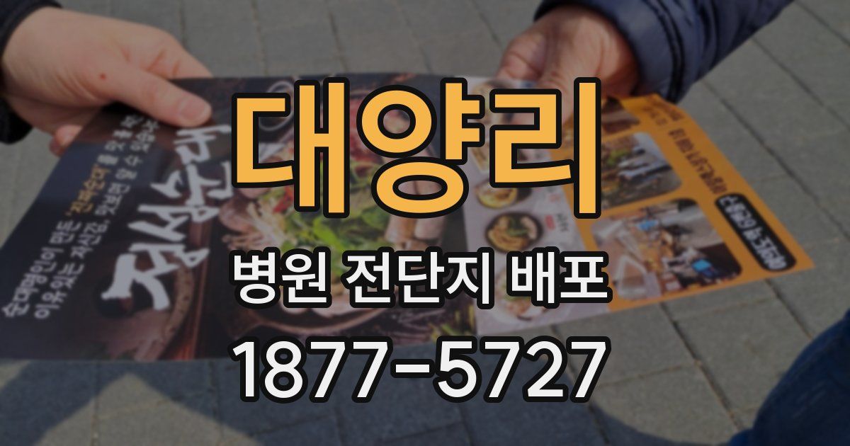 대양리 병원 전단지 배포