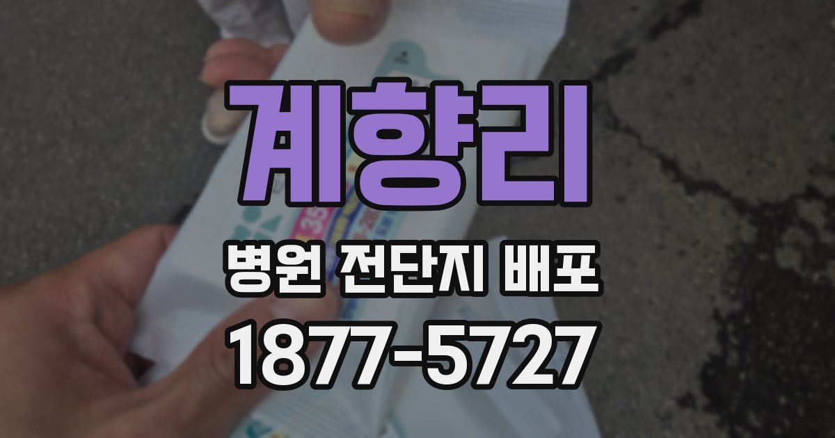 계향리 병원 전단지 배포