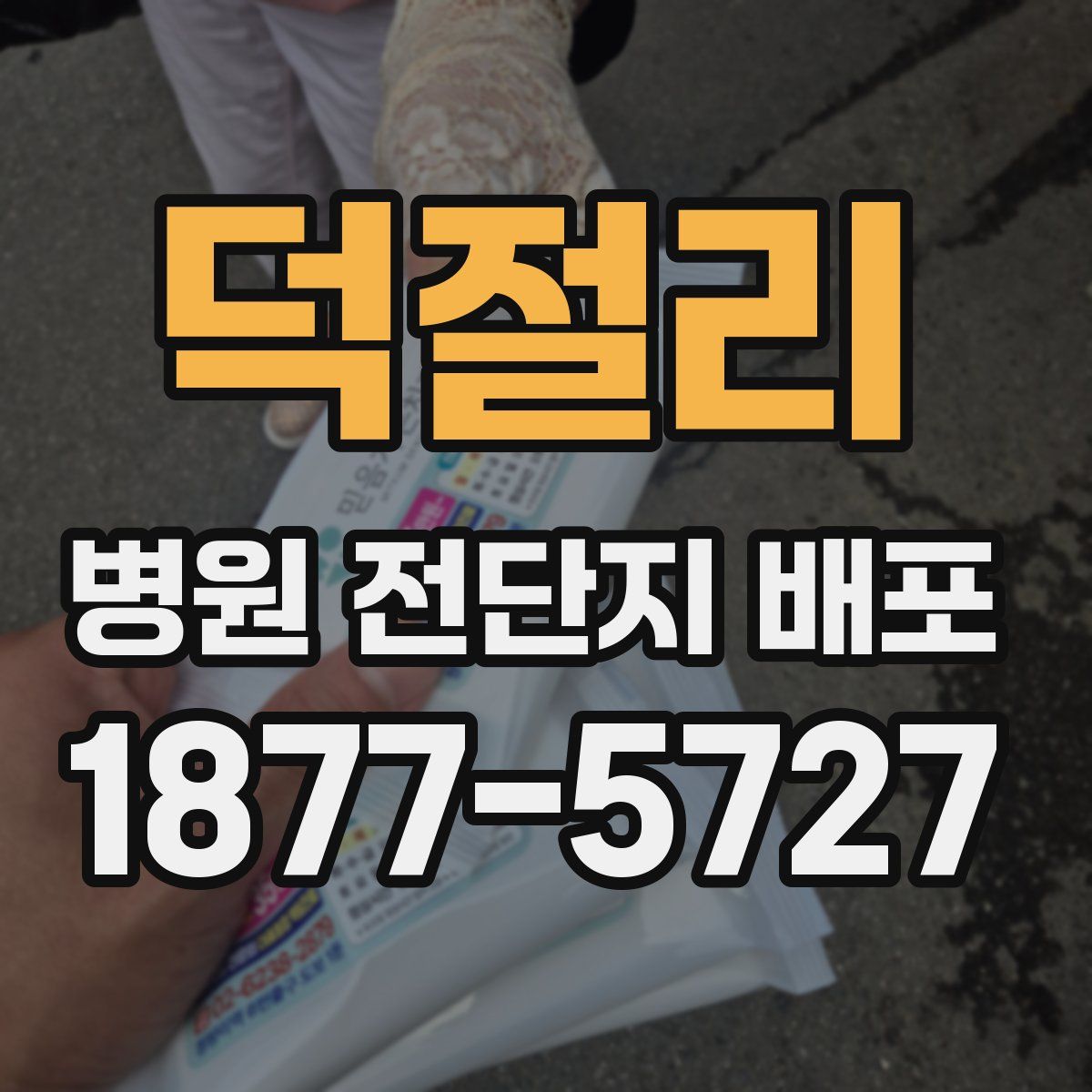 덕절리 병원 전단지 배포