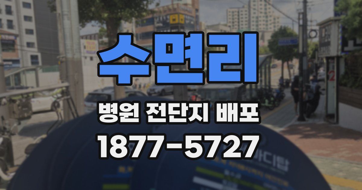 수면리 병원 전단지 배포