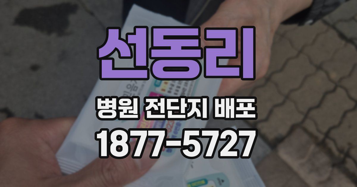 선동리 병원 전단지 배포