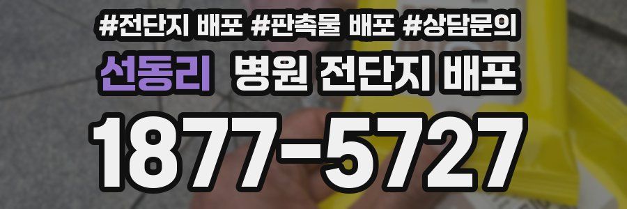 선동리 병원 전단지 배포
