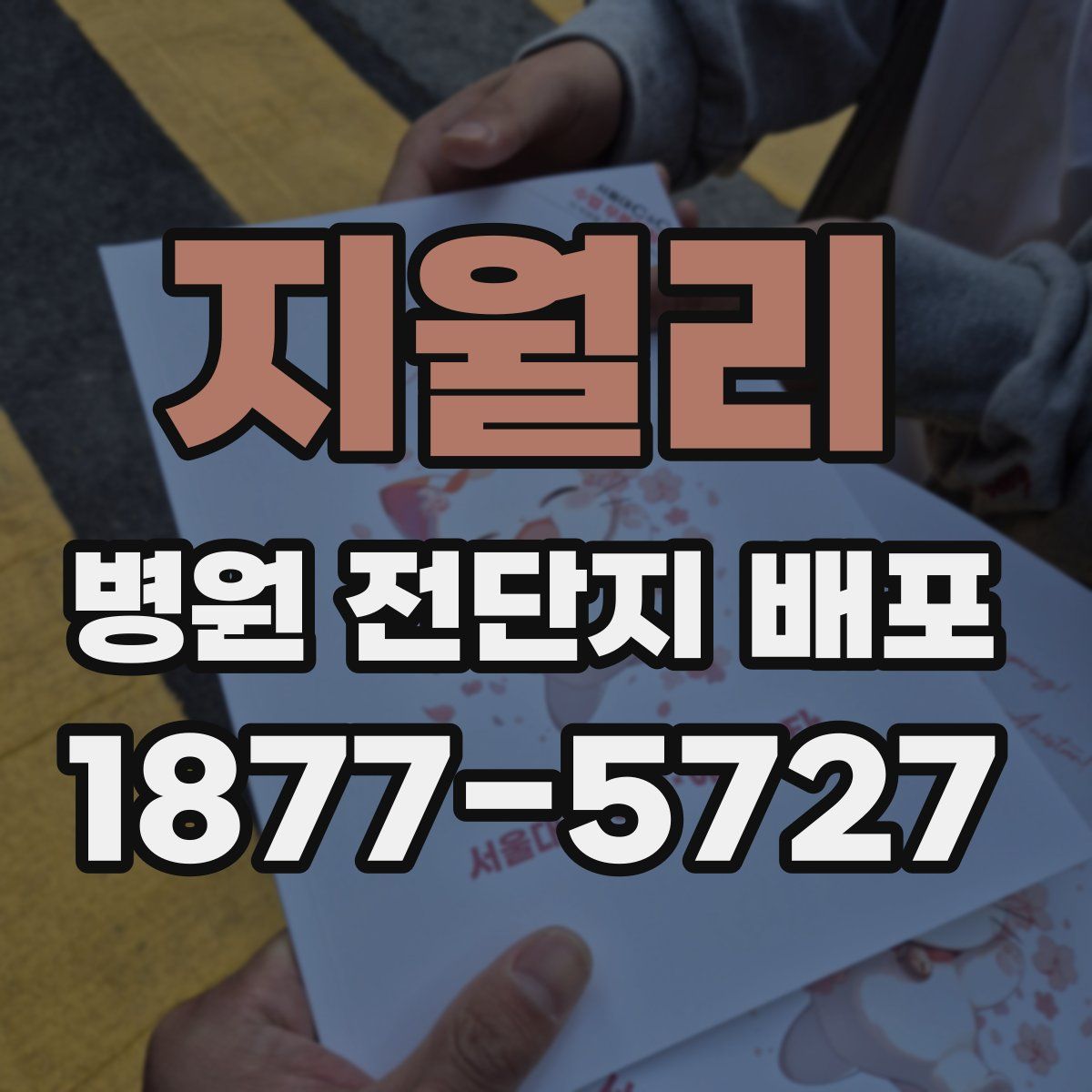 지월리 병원 전단지 배포