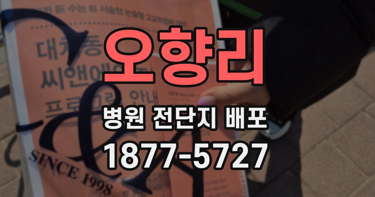 오향리 병원 전단지 배포