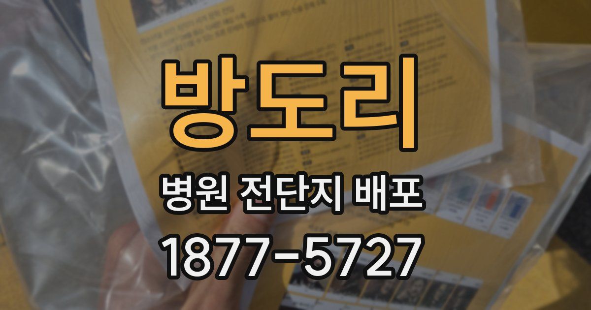 방도리 병원 전단지 배포
