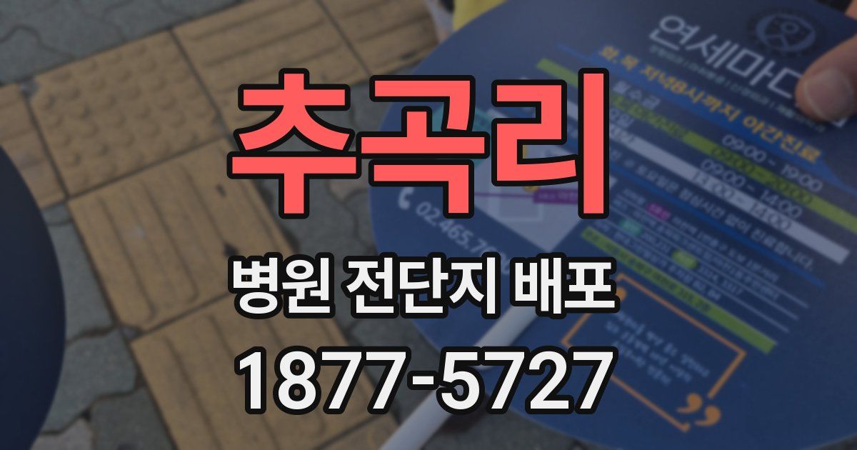 추곡리 병원 전단지 배포