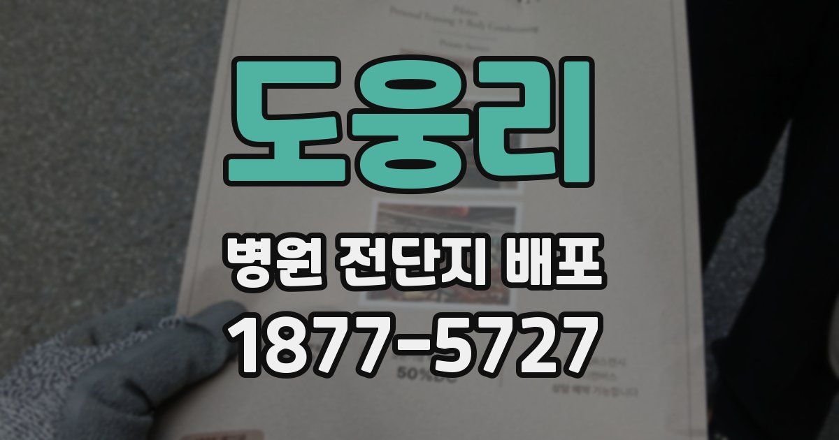 도웅리 병원 전단지 배포
