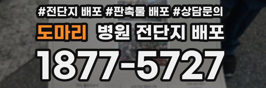 도마리 병원 전단지 배포
