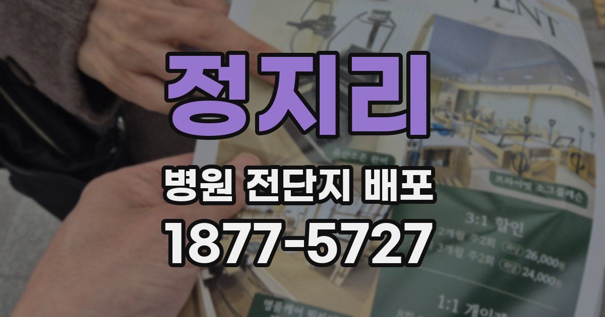 정지리 병원 전단지 배포