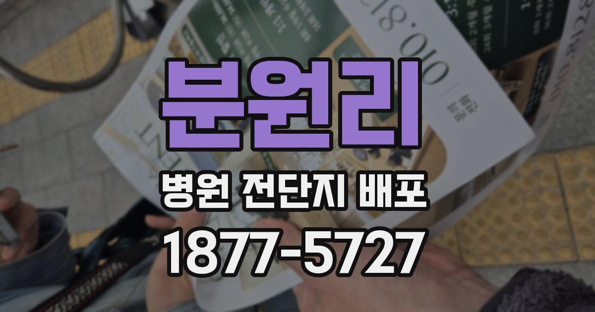 분원리 병원 전단지 배포