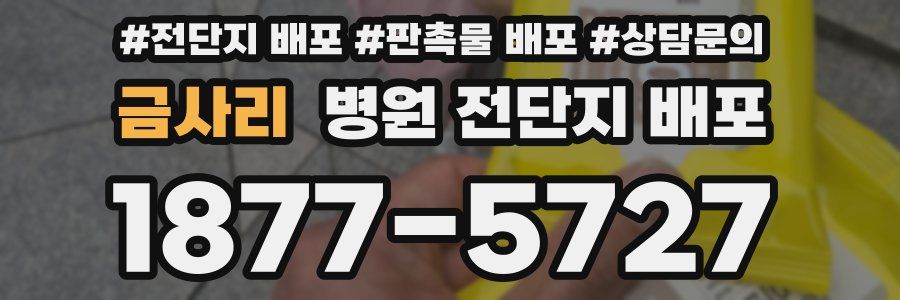 금사리 병원 전단지 배포