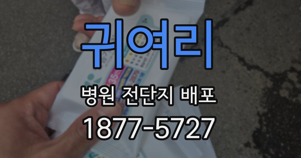 귀여리 병원 전단지 배포